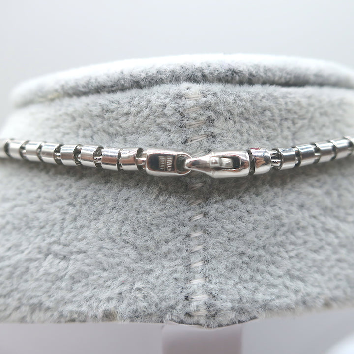 Roberto Coin Cento Large O Pendant Necklace 18K White Gold Pave Diamond