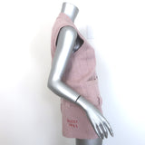 Gucci Belted Sweater Vest Rose Pink Speckled Wool Size Small