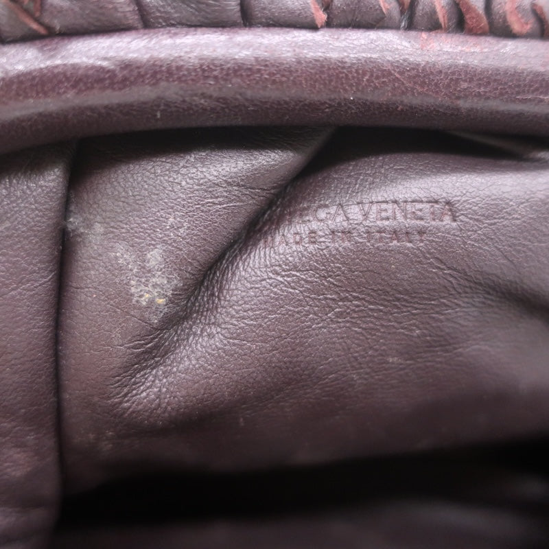 Bottega Veneta The Pouch Mini Intrecciato Leather Crossbody Bag Bordeaux