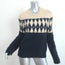 Khaite Romme Cashmere Argyle Sweater Navy/Beige Size Small