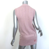 Gucci Belted Sweater Vest Rose Pink Speckled Wool Size Small