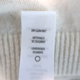 FRAME Ruched Sleeve Cashmere Sweater Cream Size Small