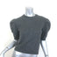 FRAME Ruched Sleeve Cashmere Sweater Dark Heather Gray Size Small