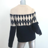 Khaite Romme Cashmere Argyle Sweater Navy/Beige Size Small