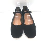 Doen Mary Jane Slippers Black Velvet Size 37.5