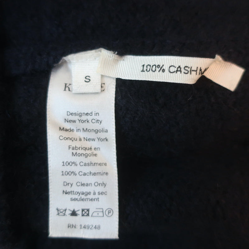 Khaite Romme Cashmere Argyle Sweater Navy/Beige Size Small