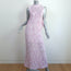 Christopher Esber Crochet Knit Maxi Dress Lilac Cotton-Blend Size Small