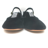 Doen Mary Jane Slippers Black Velvet Size 37.5