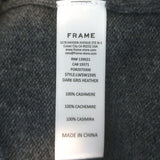 FRAME Ruched Sleeve Cashmere Sweater Dark Heather Gray Size Small