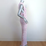 Christopher Esber Crochet Knit Maxi Dress Lilac Cotton-Blend Size Small