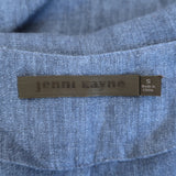 Jenni Kayne Callan Sleeveless Midi Dress Blue Chambray Linen Size Small