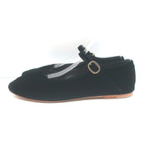 Doen Mary Jane Slippers Black Velvet Size 37.5