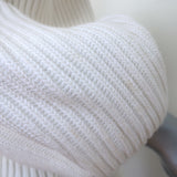 G. Label by goop Hill Puff Sleeve Cardigan Cream Ribbed Cotton Size Medium