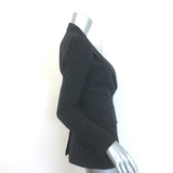 Dolce & Gabbana Polka Dot Blazer Black Virgin Wool Size 36 Two-Button Jacket