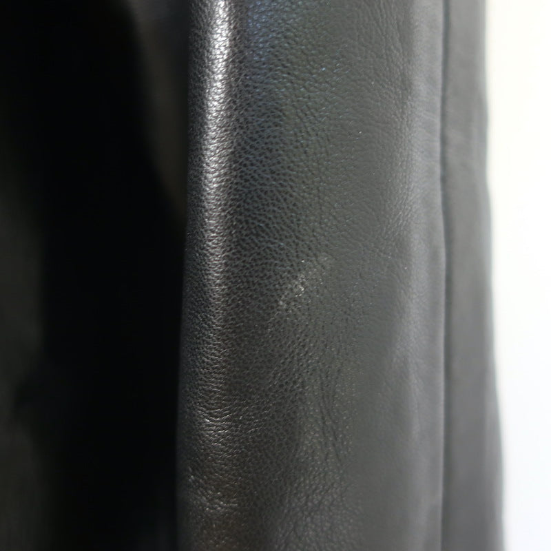 ANINE BING Luca Oversized Leather Jacket Black Size Extra Small