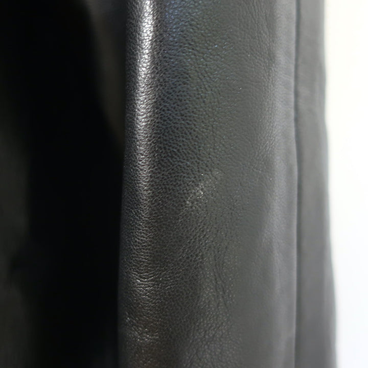 ANINE BING Luca Oversized Leather Jacket Black Size Extra Small