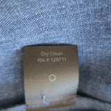 Jenni Kayne Callan Sleeveless Midi Dress Blue Chambray Linen Size Small