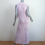 Christopher Esber Crochet Knit Maxi Dress Lilac Cotton-Blend Size Small