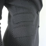 Dolce & Gabbana Polka Dot Blazer Black Virgin Wool Size 36 Two-Button Jacket