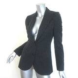 Dolce & Gabbana Polka Dot Blazer Black Virgin Wool Size 36 Two-Button Jacket