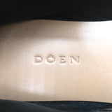 Doen Mary Jane Slippers Black Velvet Size 37.5