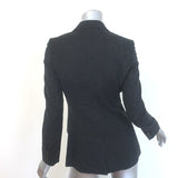 Dolce & Gabbana Polka Dot Blazer Black Virgin Wool Size 36 Two-Button Jacket
