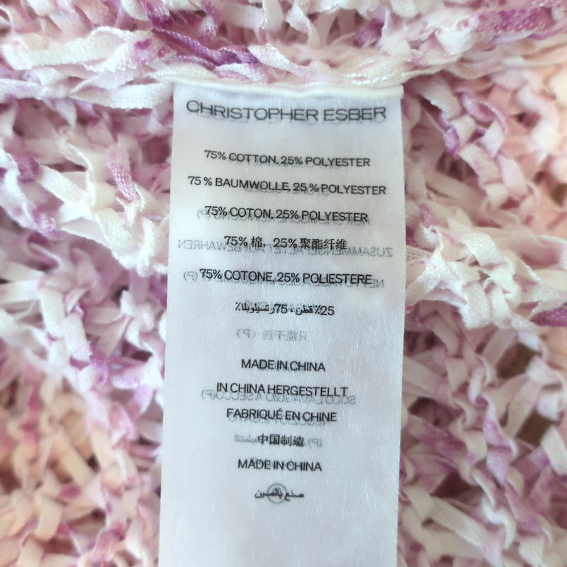 Christopher Esber Crochet Knit Maxi Dress Lilac Cotton-Blend Size Small
