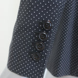 Dolce & Gabbana Polka Dot Blazer Black Virgin Wool Size 36 Two-Button Jacket