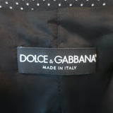 Dolce & Gabbana Polka Dot Blazer Black Virgin Wool Size 36 Two-Button Jacket