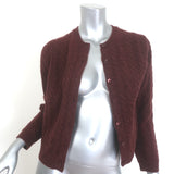 Doen Danae Cable Knit Cashmere Cardigan Dark Garnet Size Medium