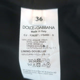 Dolce & Gabbana Polka Dot Blazer Black Virgin Wool Size 36 Two-Button Jacket