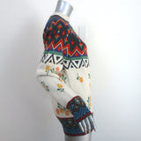 Alanui Greenland Cashmere Sweater Floral Fair Isle Jacquard Knit Size Small