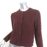 Doen Danae Cable Knit Cashmere Cardigan Dark Garnet Size Medium