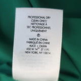 Alice + Olivia Coco Midi Dress Green Floral Print Fil Coupe Chiffon Size 2