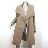 A.F. Vandevorst Draped Coat Brown Cotton-Blend Size Medium Belted Jacket