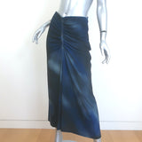 Maria Cher Varela Anna Midi Skirt Navy Ruched Jersey Size Small NEW