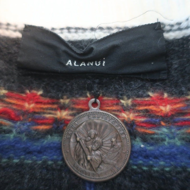 Alanui Greenland Cashmere Sweater Floral Fair Isle Jacquard Knit Size Small