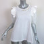 Simone Rocha Faux Pearl & Crystal-Embellished Puff Sleeve Top White Size Medium