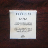 Doen Danae Cable Knit Cashmere Cardigan Dark Garnet Size Medium