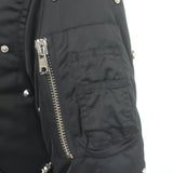 Sandro Silencio Studded Satin Bomber Jacket Black Size 1