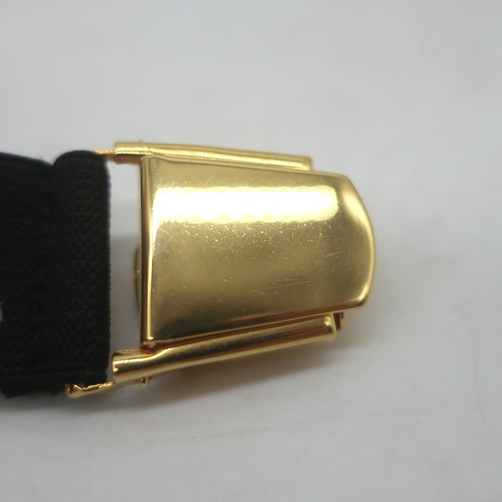 Vintage Chanel 94P Logo Armband Sleeve Garter Black Nylon