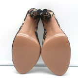 Veronica Beard Pari Mules Leopard Print Satin Size 7.5 Open Toe Heels NEW