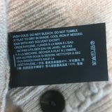 Theory Blanket Stitch Cashmere Cardigan Beige Size Medium V-Neck Sweater