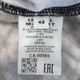 Isabel Marant Etoile Lisy Wrap-Front Dress Black/Pink Printed Jersey Size 42 NEW