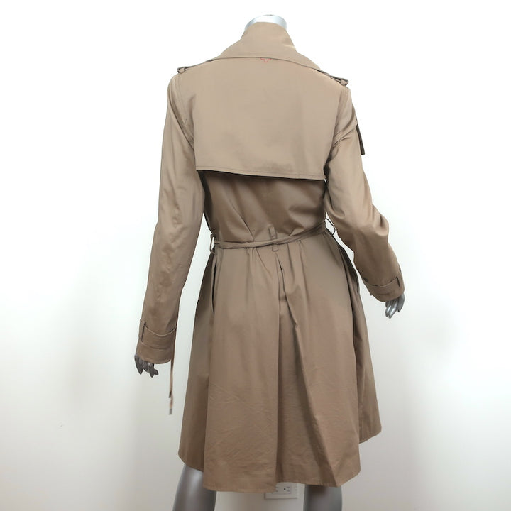 A.F. Vandevorst Draped Coat Brown Cotton-Blend Size Medium Belted Jacket