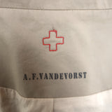 A.F. Vandevorst Draped Coat Brown Cotton-Blend Size Medium Belted Jacket