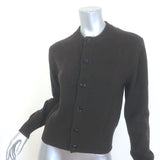 AMI Paris Ami de Coeur Embroidered Cardigan Dark Brown Cashmere-Wool Size Medium