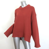 G. Label by goop Theo Crewneck Sweater Rust Wool-Cashmere Size Medium