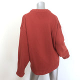 G. Label by goop Theo Crewneck Sweater Rust Wool-Cashmere Size Medium