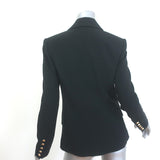 L'Agence Kenzie Double Breasted Blazer Black Stretch Suiting Size 4